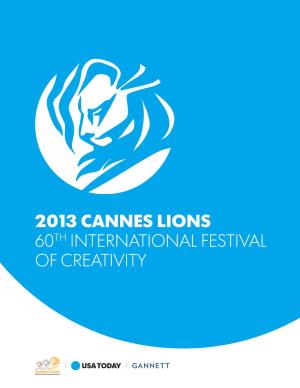 2013 Cannes Lions 60Th International Festival of Creativity Table of Contents