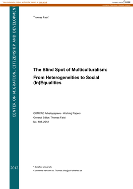 The Blind Spot of Multiculturalism