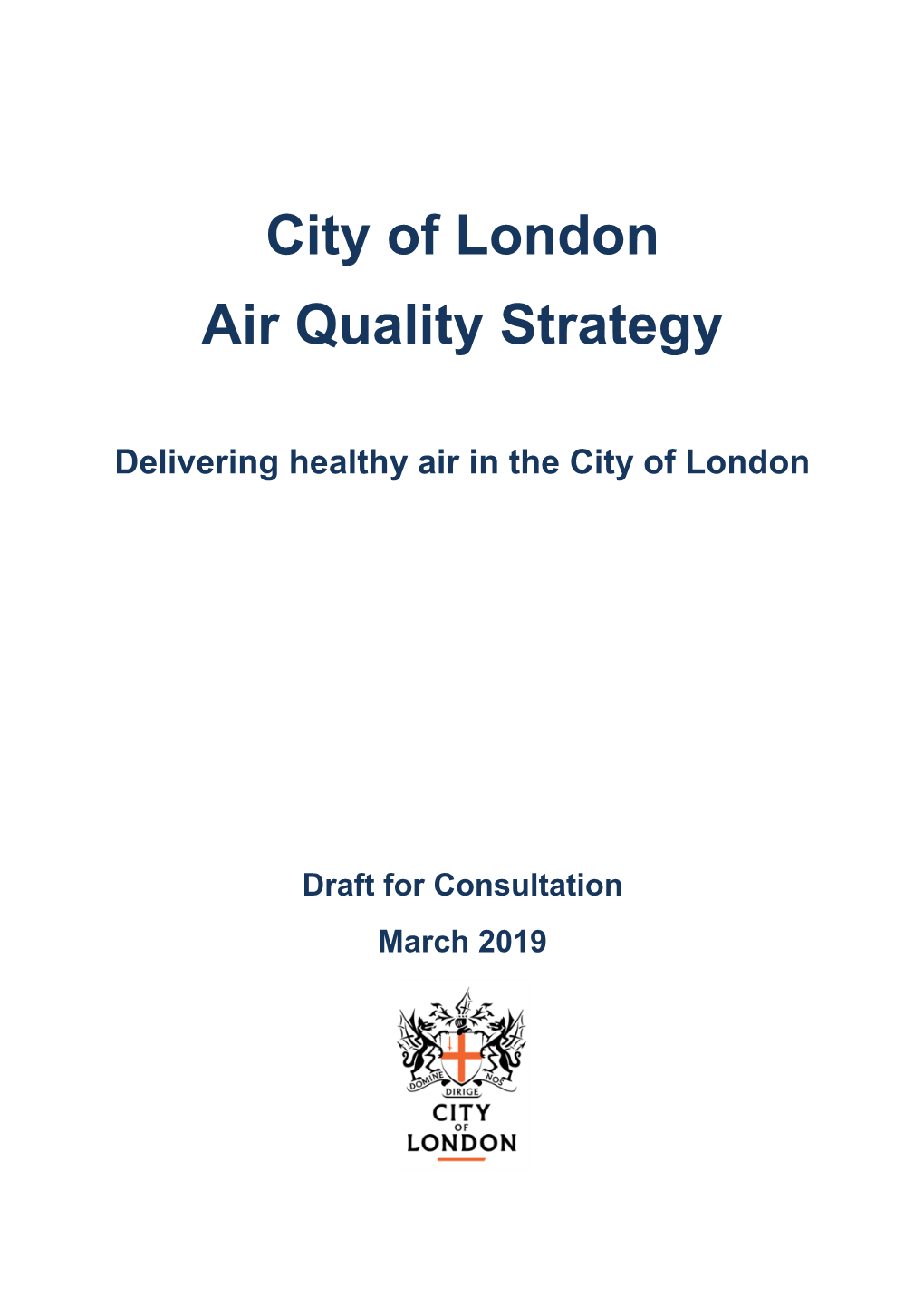 City of London Air Quality Strategy 2019