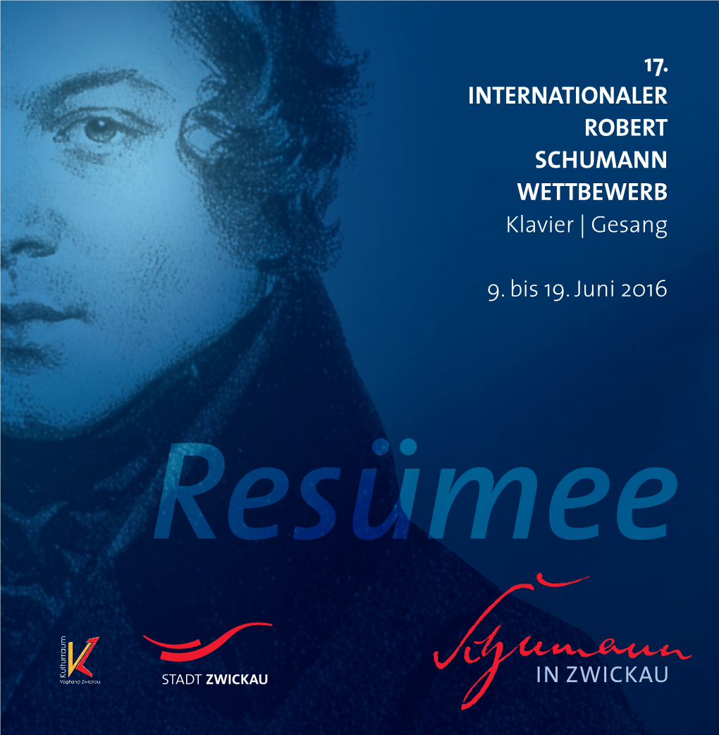 17. INTERNATIONALER ROBERT SCHUMANN WETTBEWERB Klavier | Gesang