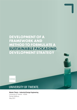 Development of a Framework and Method to Formulate a Sustainable Packaging Development Strategy