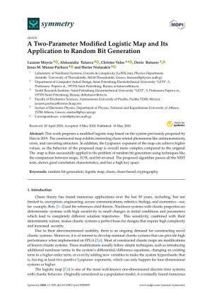 A Two-Parameter Modified Logistic Map and Its Application to Random