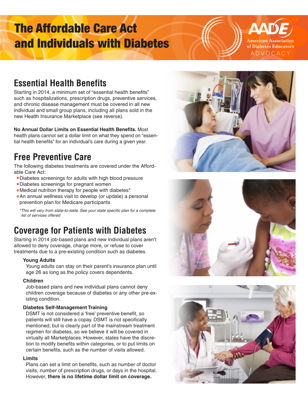 Affordable Care Act American Association and Individuals with Diabetes of Diabetes Educators