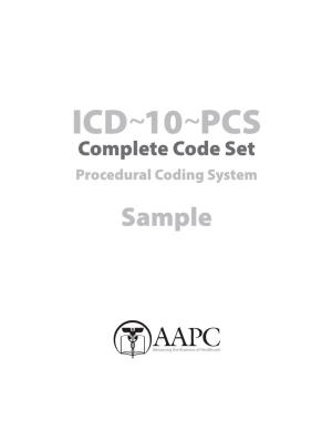 ICD~10~PCS Complete Code Set Procedural Coding System Sample