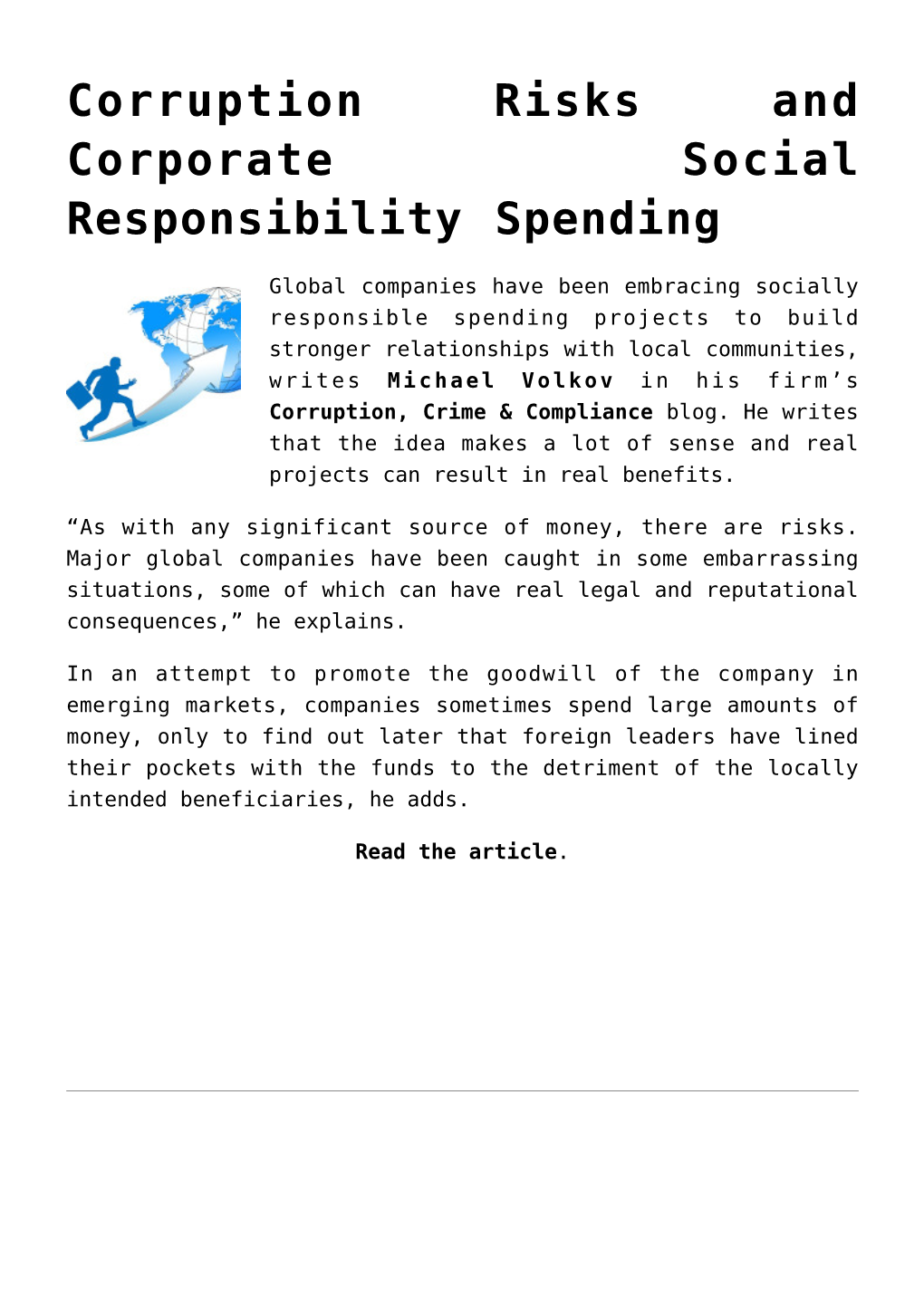 Corruption Risks and Corporate Social Responsibility Spending