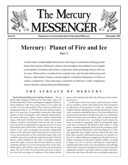 Mercury: Planet of Fire and Ice Part 2
