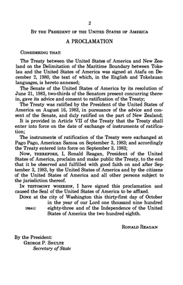 Treaty Between the UNITED STATES of AMERICA and NEW ZEALAND