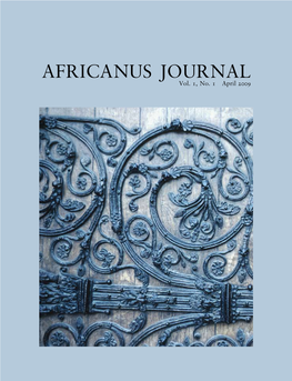 AFRICANUS JOURNAL Vol