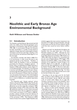 Neolithic and Early Bronze Age Environmental Background