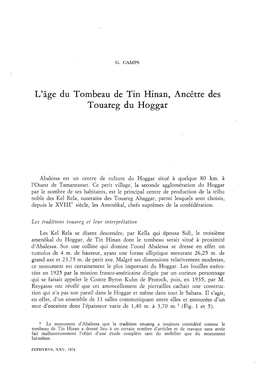 L'âge Du Tombeau De Tin Hinan, Ancêtre Des Touareg Du Hoggar