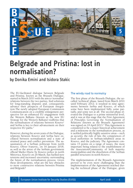 Belgrade and Pristina: Lost in Normalisation? by Donika Emini and Isidora Stakic