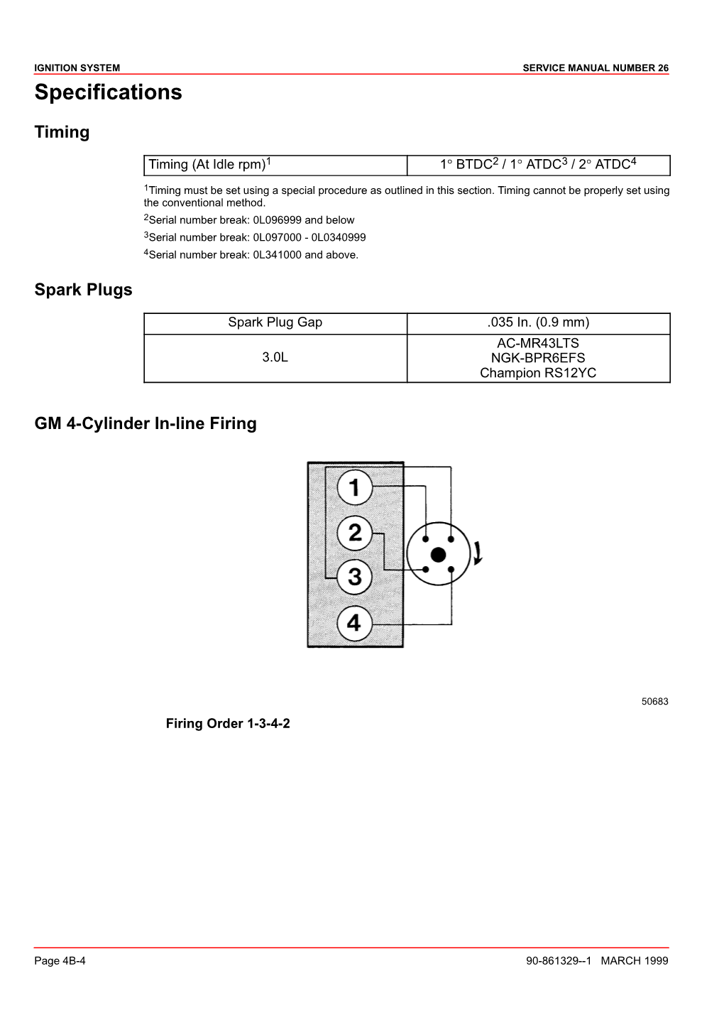 Ignition Timing,” in This Section