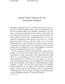 Gustaf Trolle, Christian II Och Stockholms Blodbad