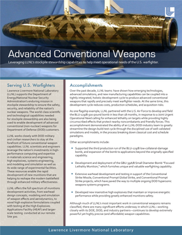 Advanced Conventional Weapons