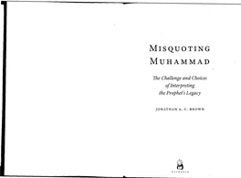 Misquoting Muhammad