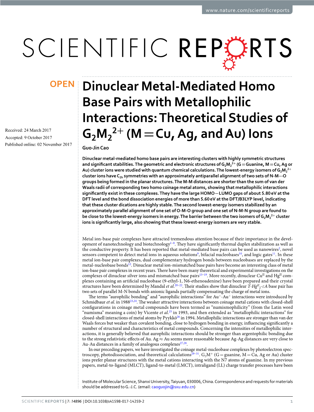 Dinuclear Metal-Mediated Homo Base Pairs with Metallophilic