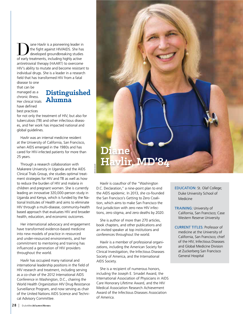 Diane Havlir, MD'84