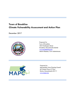 Brookline Climate Vulnerability Assessment and Action Plan