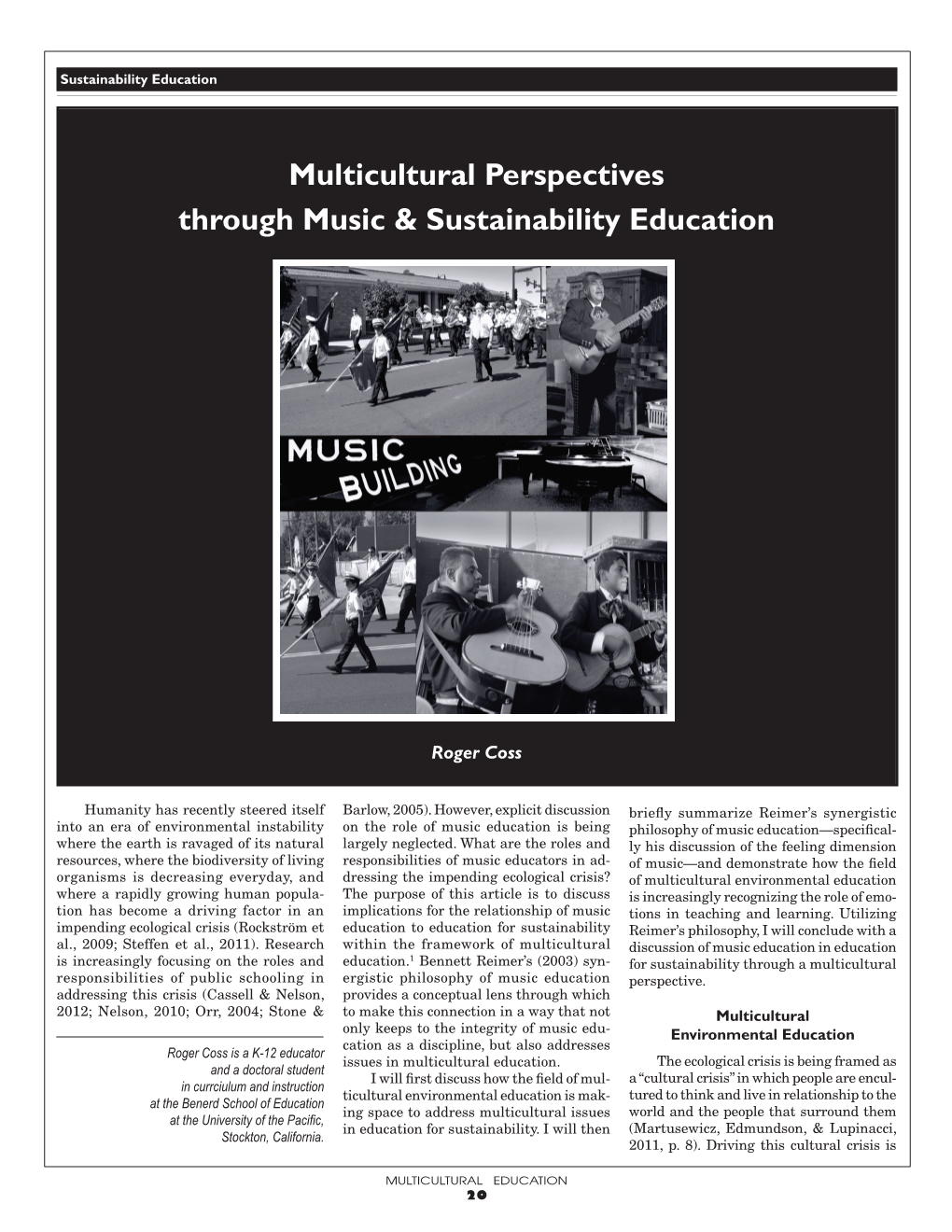 Multicultural Perspectives Through Music & Sustainability Education