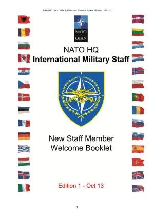 NATO HQ-INS-New Staff Member Welcome Booklet