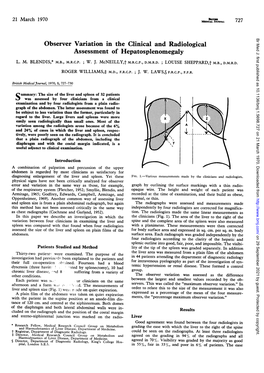 Assessment of Hepatosplenomegaly