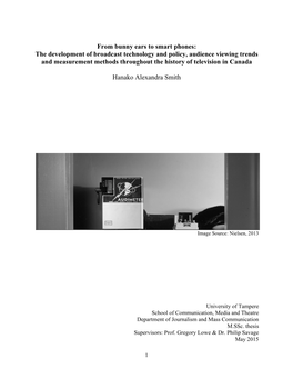 The Development of Broadcast Technology and Policy, Audience Viewing Trends and Measurement Methods Throughout the History of Television in Canada