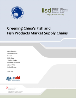 Greening China's Fish and Fish Products Market Supply Chains