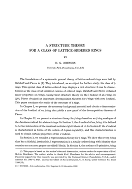 A Structure Theory for a Class of Lattice-Ordered Rings
