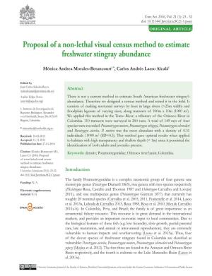 Proposal of a Non-Lethal Visual Census Method to Estimate Freshwater Stingray Abundance