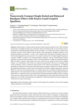 Transversely Compact Single-Ended and Balanced Bandpass Filters with Source–Load-Coupled Spurlines
