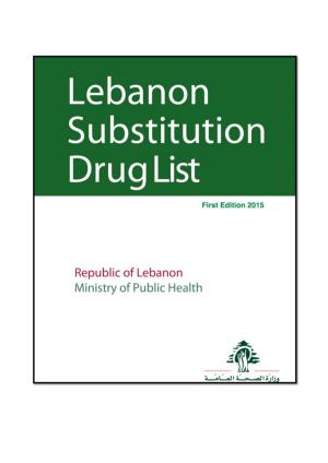 Lebanon Substitution Drug List