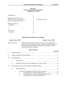 Federal Communications Commission FCC 00-202 Before the Federal