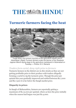Turmeric Farmers Facing the Heat