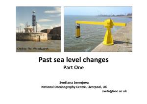 Past Sea Level Changes Part One