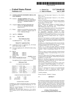 (12) United States Patent (10) Patent No.: US 7,544,681 B2 Nudelman Et Al