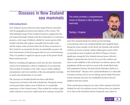 Diseases in New Zealand Sea Mammals