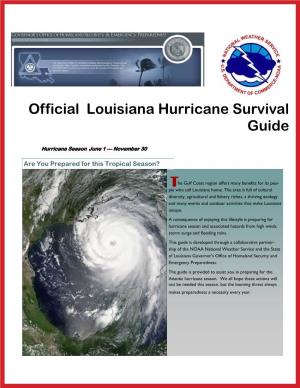 Official Louisiana Hurricane Survival Guide T