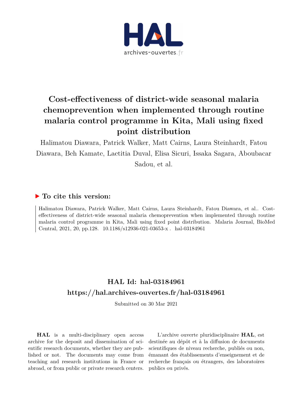 Cost-Effectiveness of District-Wide Seasonal