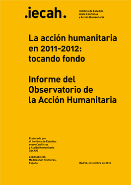 La Acción Humanitaria En 2011-2012: Tocando Fondo Informe Del