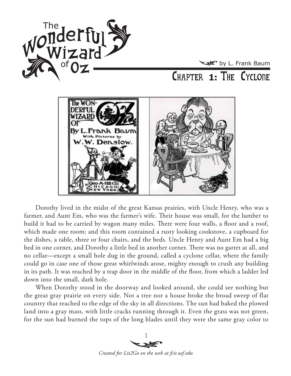 Wonderful Wizard of Oz: Chapter 1 by L