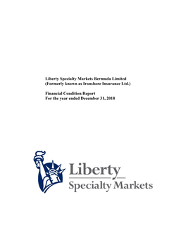 Liberty Specialty Markets Bermuda Limited (Formerly Known As Ironshore Insurance Ltd.) Financial Condition Report for the Year