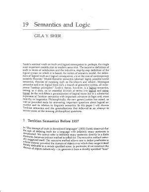 Semantics and Logic