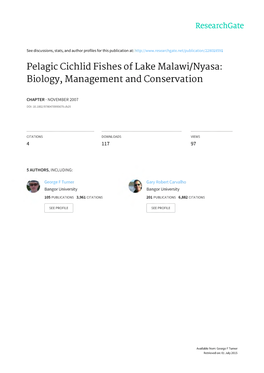 Pelagic Cichlid Fishes of Lake Malawi/Nyasa: Biology, Management and Conservation