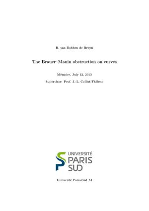 The Brauer–Manin Obstruction on Curves