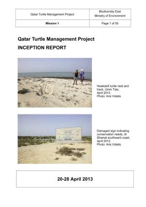 Qatar Turtle Management Project INCEPTION REPORT
