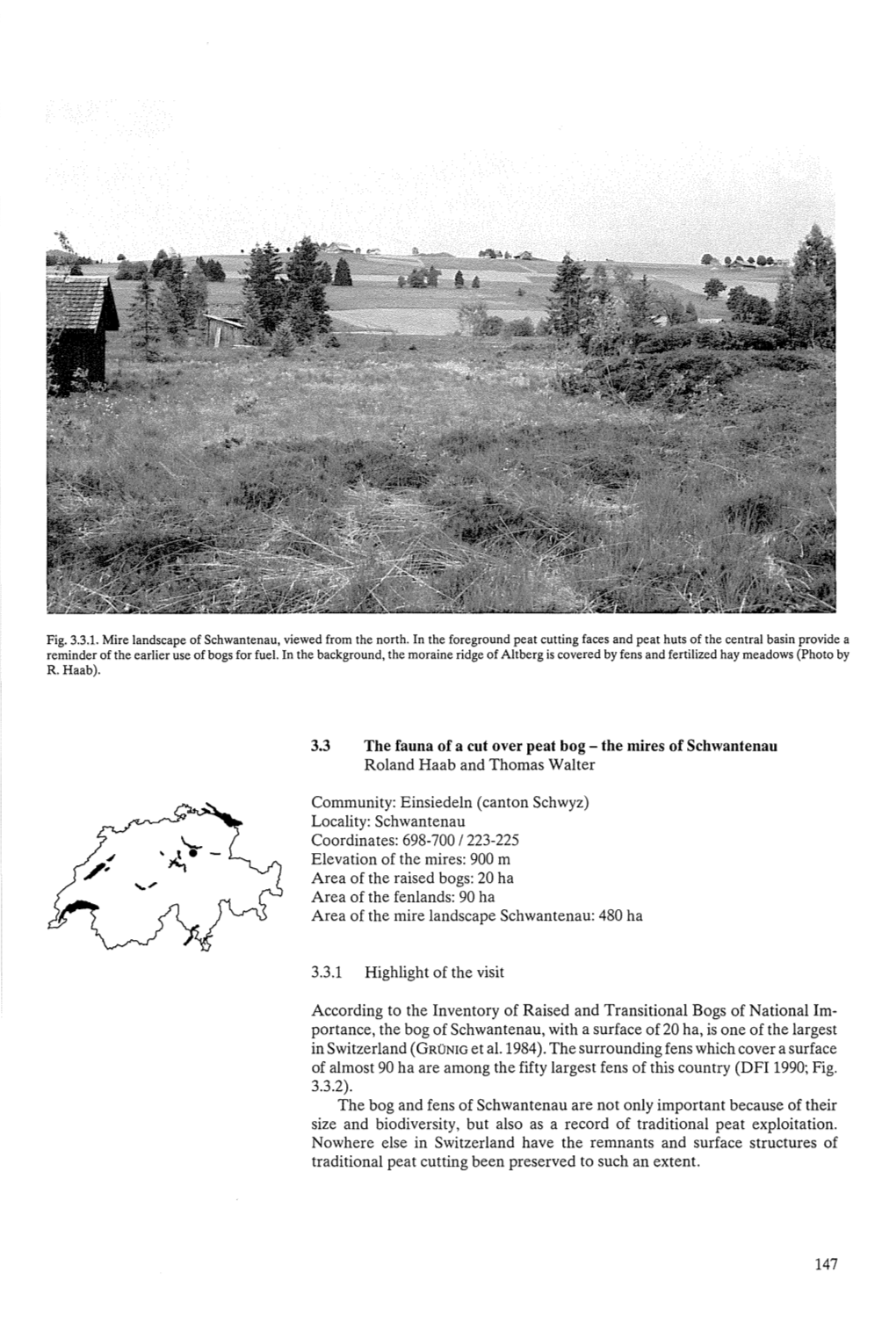 3.3 the Fauna of a Cut Over Peat Bog - the Mires of Schwantenau Roland Haab and Thomas Waiter