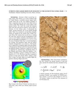 Evidence for Lahars from Flow Duration at the Elysium Volcanoes, Mars