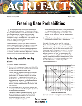 Freezing Date Probabilities