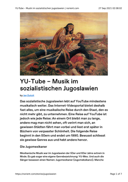 YU-Tube – Musik Im Sozialistischen Jugoslawien | Norient.Com 27 Sep 2021 02:08:02