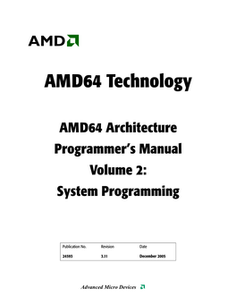 AMD64 Architecture Programmer's Manual, Volume 2, System